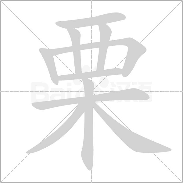 栗念什么字