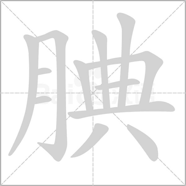 腆念什么字