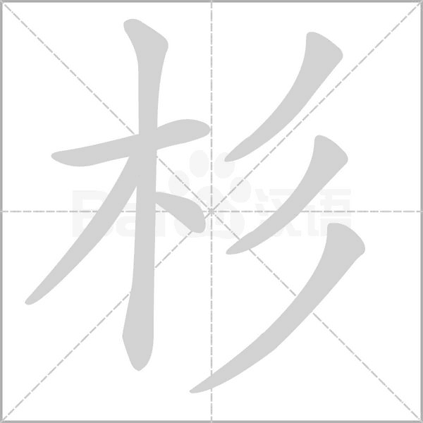 杉念什么字