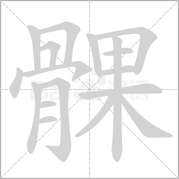 髁念什么字