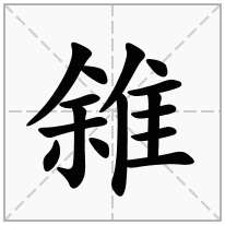雓念什么字