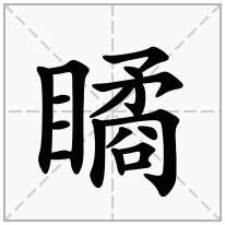 瞲念什么字