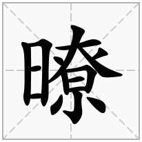 暸念什么字