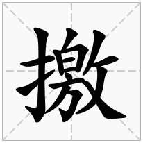 撽念什么字