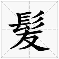 髪念什么字